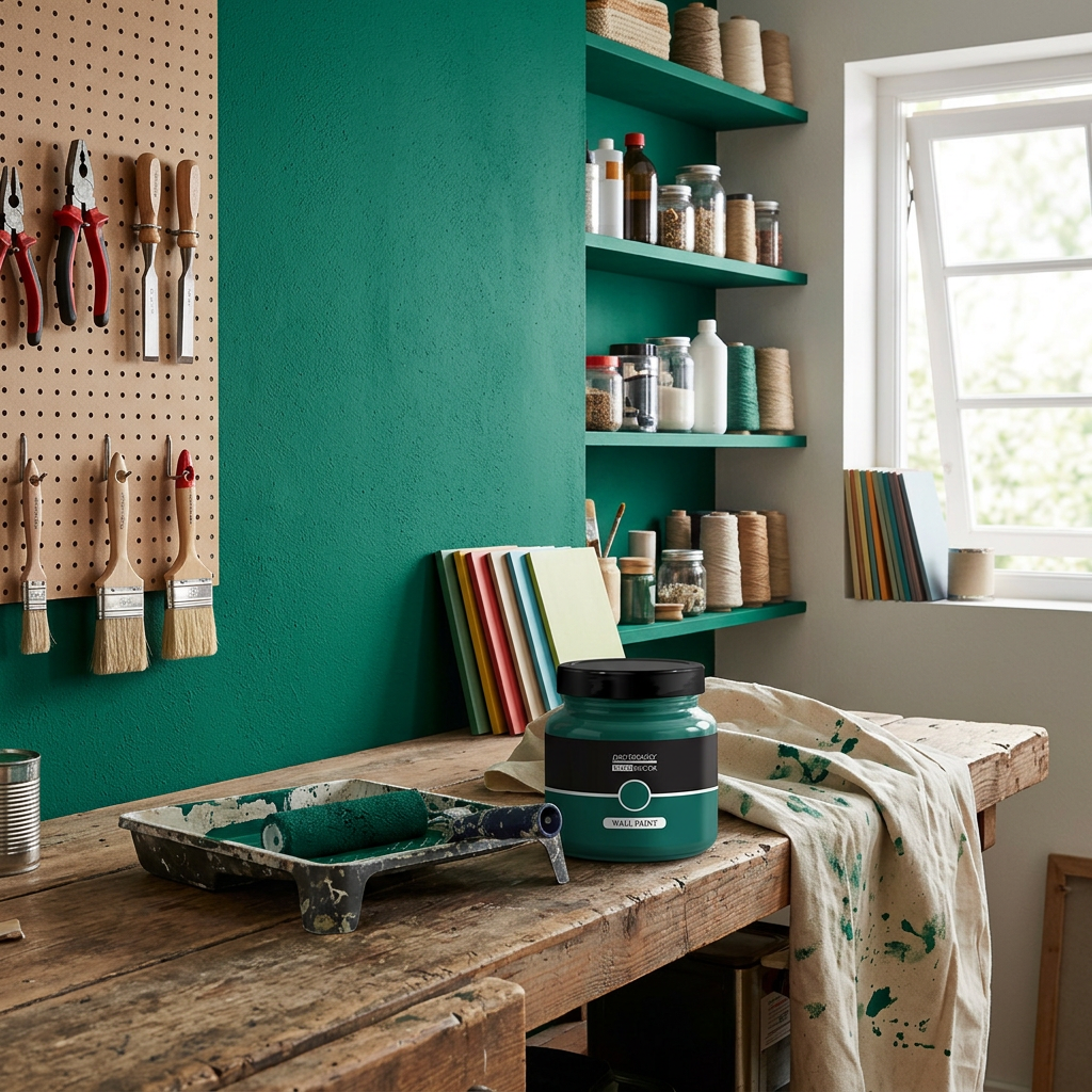 Barva na zeď WALL DECOR 1000 ml SMARAGDOVÁ ZELENÁ