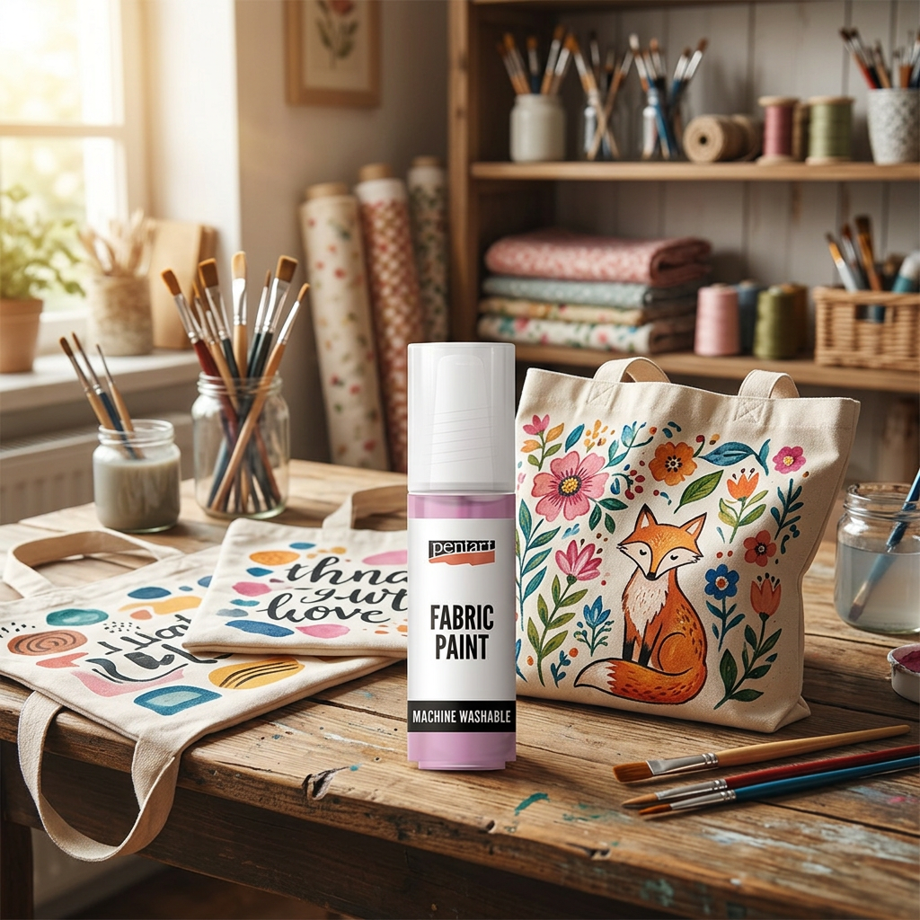Barva na světlý a tmavý textil PENTART 20 ml RŮŽOVÁ
