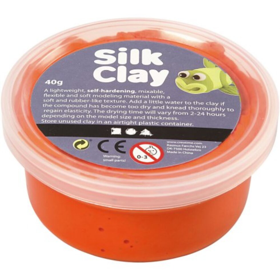 Samotvrdnoucí modelovací lehká hmota Silk Clay 40g ORANŽOVÁ