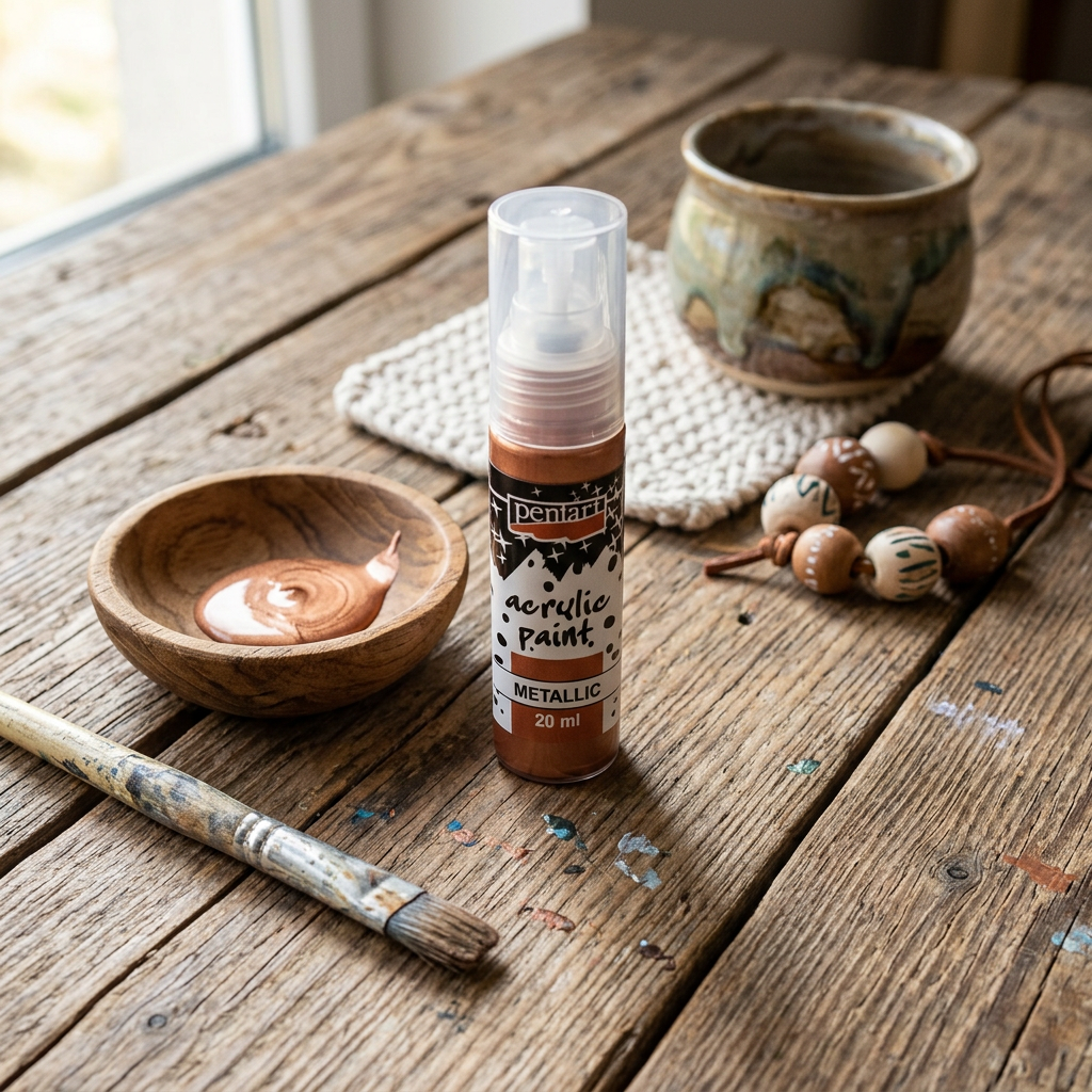 Akrylová barva metalická PENTART 20 ml BRONZOVÁ