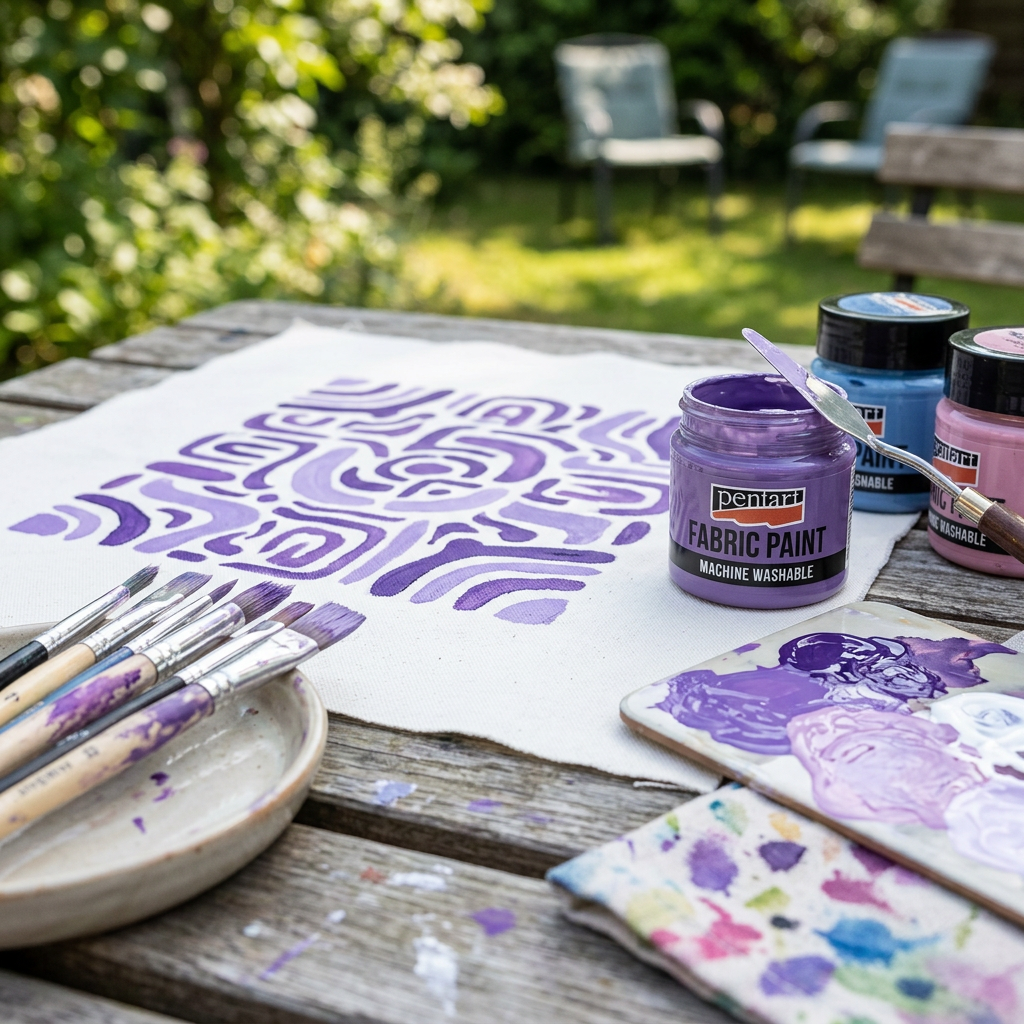 Barva na světlý a tmavý textil PENTART 50 ml PURPUROVÁ