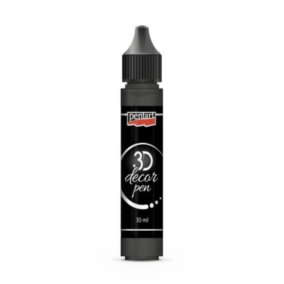 3D Decor pen PENTART 30 ml ČERNÁ
