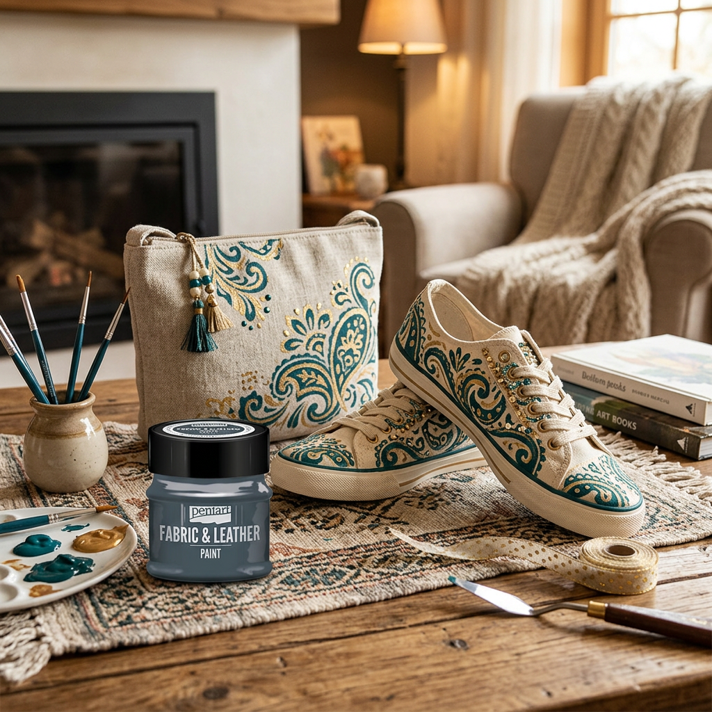 Barva na kůži a textil vintage PENTART 50 ml POISON ZELENÁ