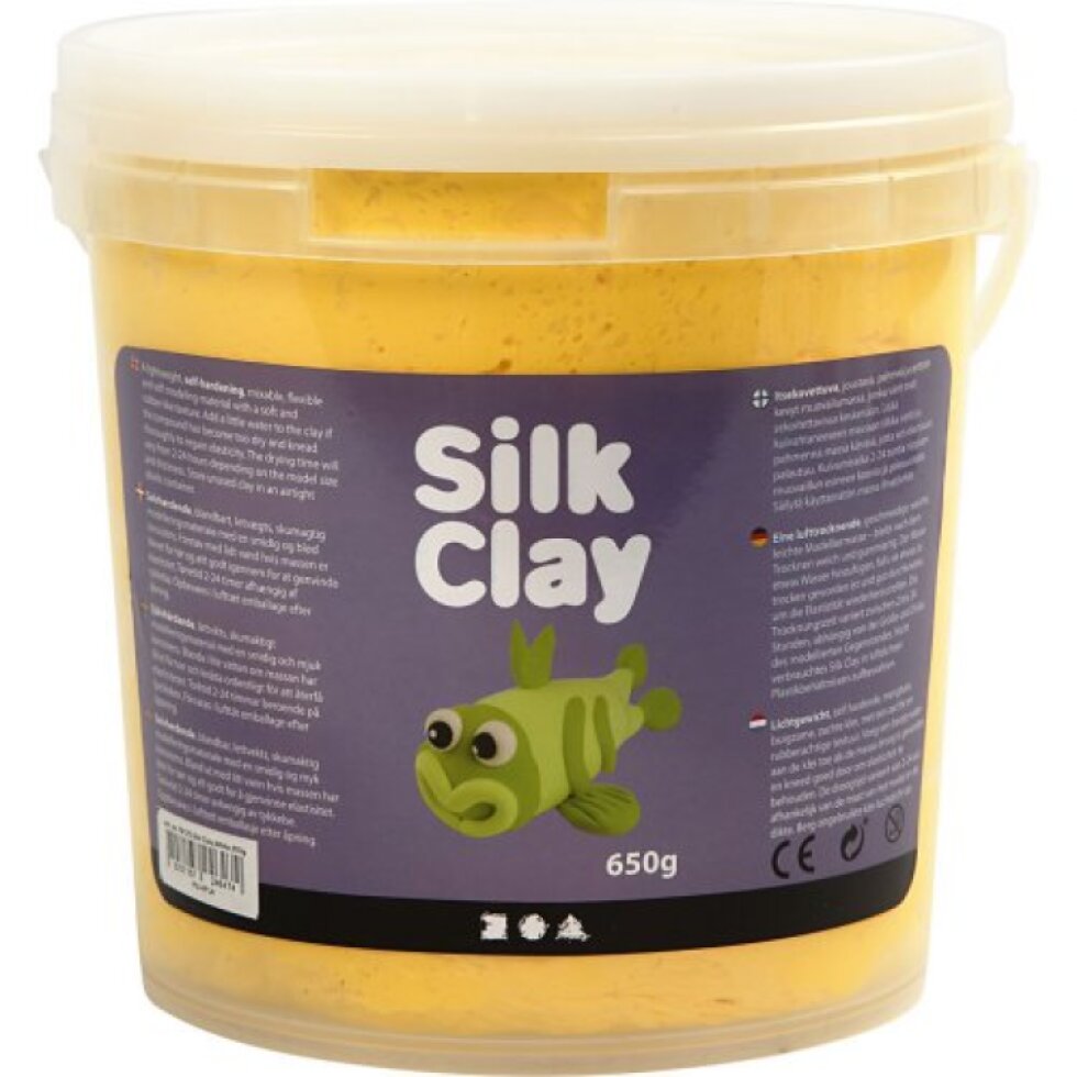 Samotvrdnoucí modelovací lehká hmota Silk Clay ŽLUTÁ 650 g