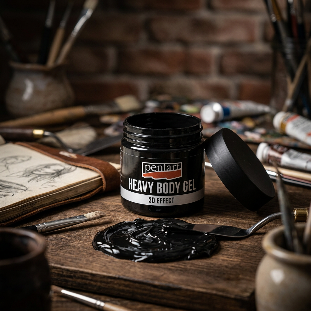 Heavy body gel lesk PENTART 50 ml ČERNÁ