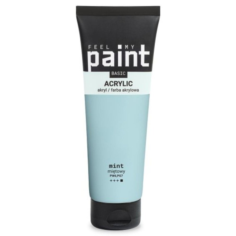 Akrylová barva FeelMyPaint 120 ml MENTOLOVÁ - certifikace o bezpečnosti dětských hraček