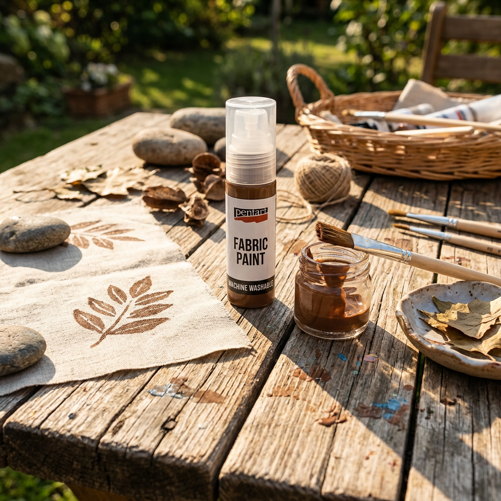 Barva na světlý a tmavý textil PENTART 20 ml HNĚDÁ