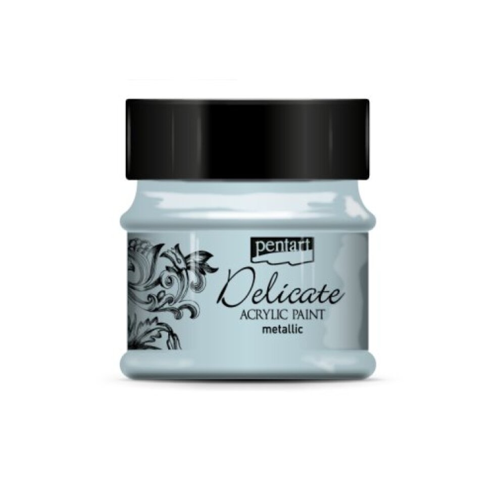 Akrylová barva delikátní metalická PENTART 50 ml MODROSTŘÍBRNÁ