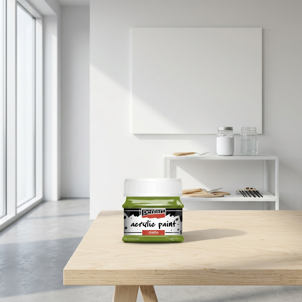 Akrylová barva matná PENTART 50 ml OLIVOVÁ
