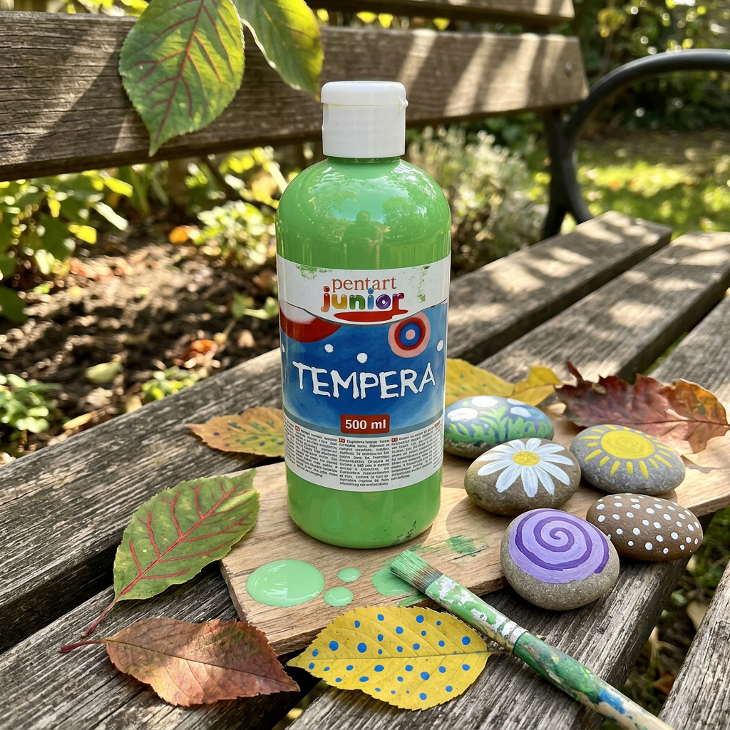 Temperová barva Junior PENTART 500 ml SVĚTLE ZELENÁ