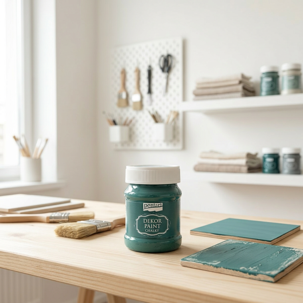 Křídová a dekorační barva PENTART 230 ml SMARAGDOVÁ