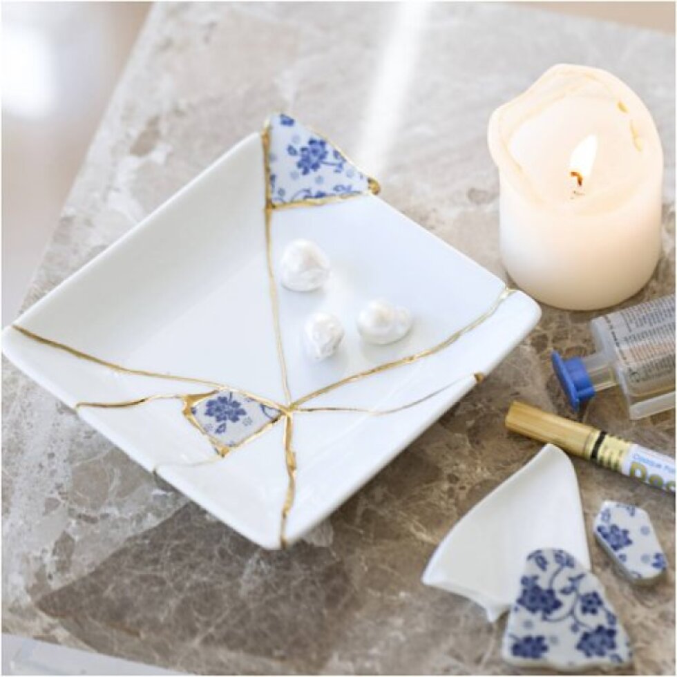 Sada Kintsugi - japonská technika opravy porcelánu a keramiky TALÍŘ