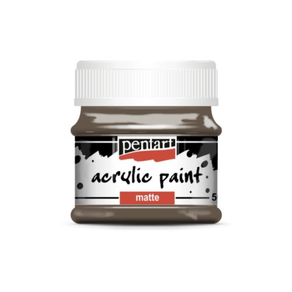 Akrylová barva matná PENTART 50 ml ZEMĚ HNĚDÁ