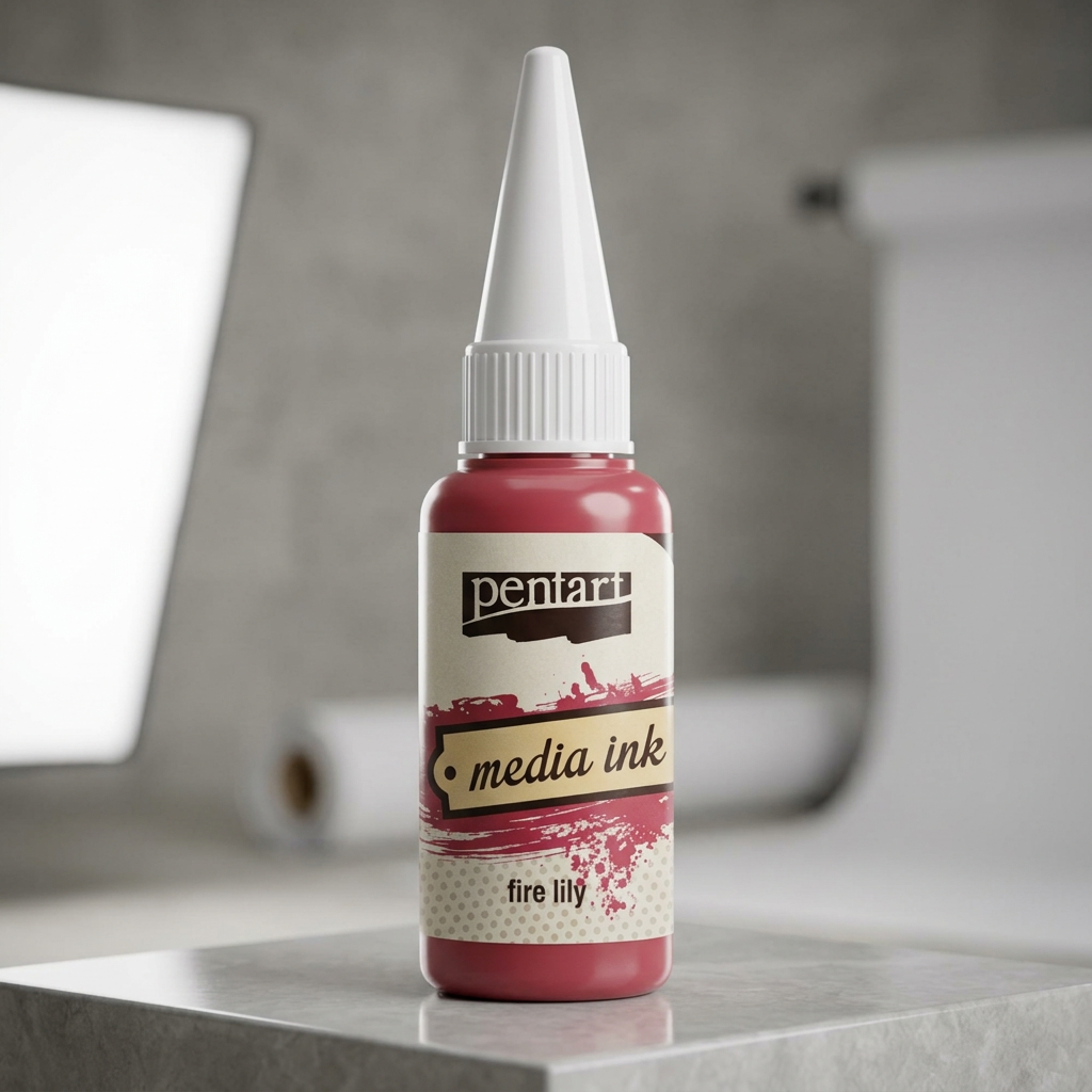 Alkoholový inkoust MEDIA INK PENTART 20 ml ČERVENÁ KONVALINKA