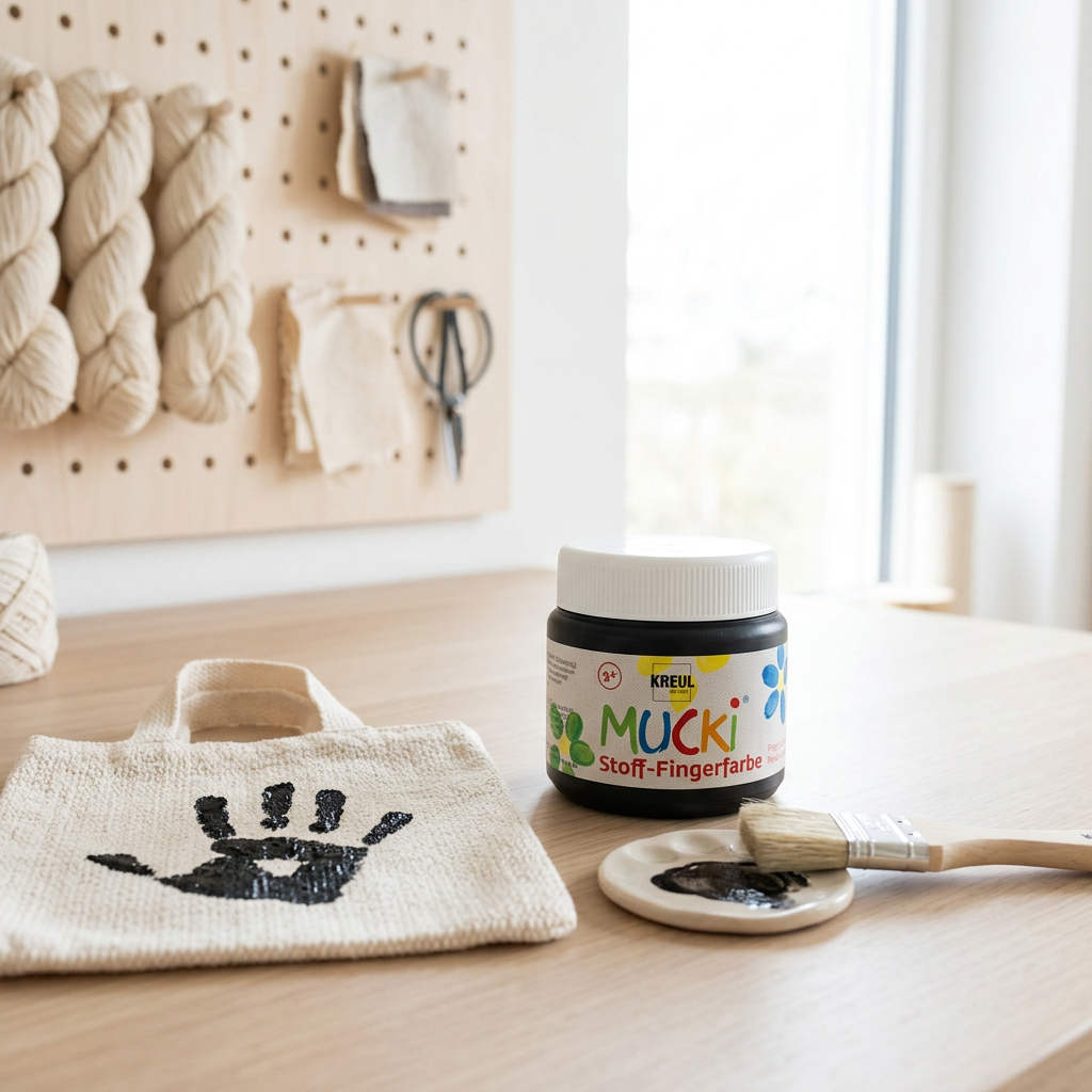 Prstová barva na textil MUCKI 150 ml ČERNÁ