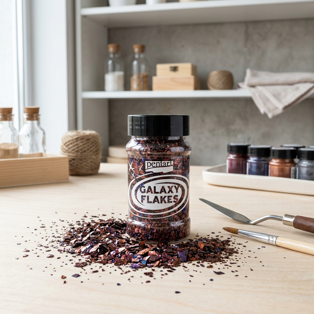 Galaxy vločky PENTART 15 g MARS HNĚDÁ