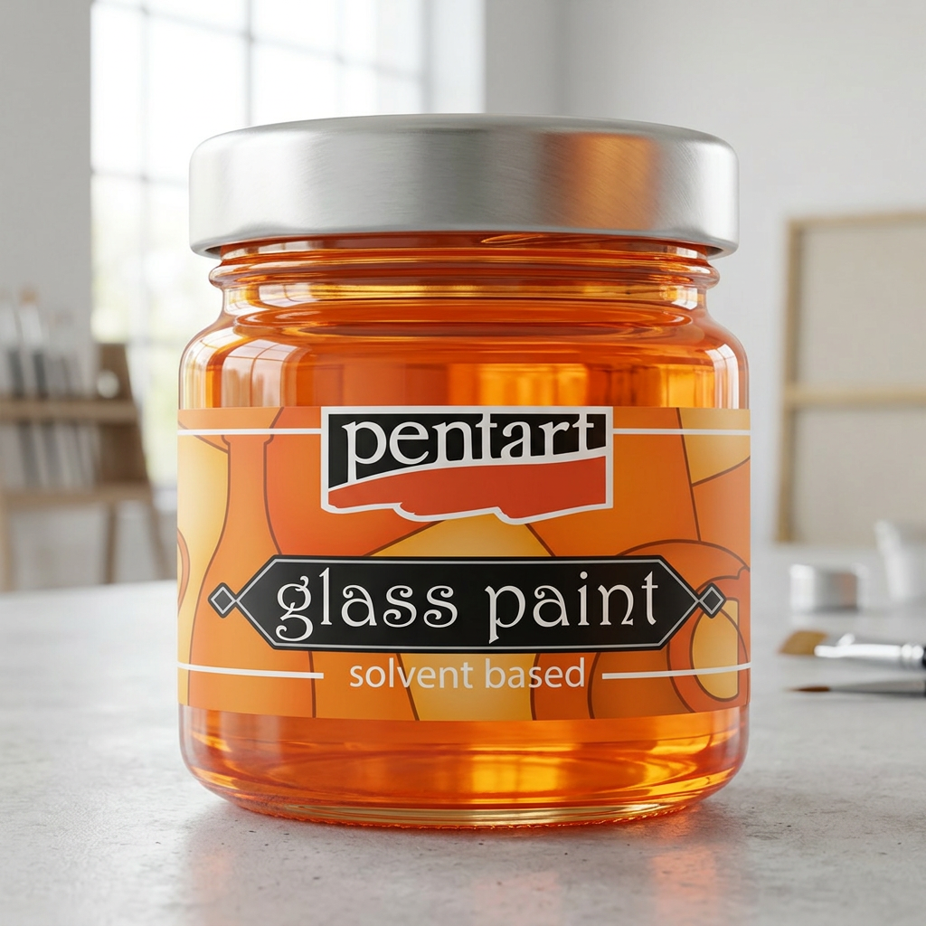 Barva na sklo nevypalovací PENTART 30 ml ORANŽOVÁ