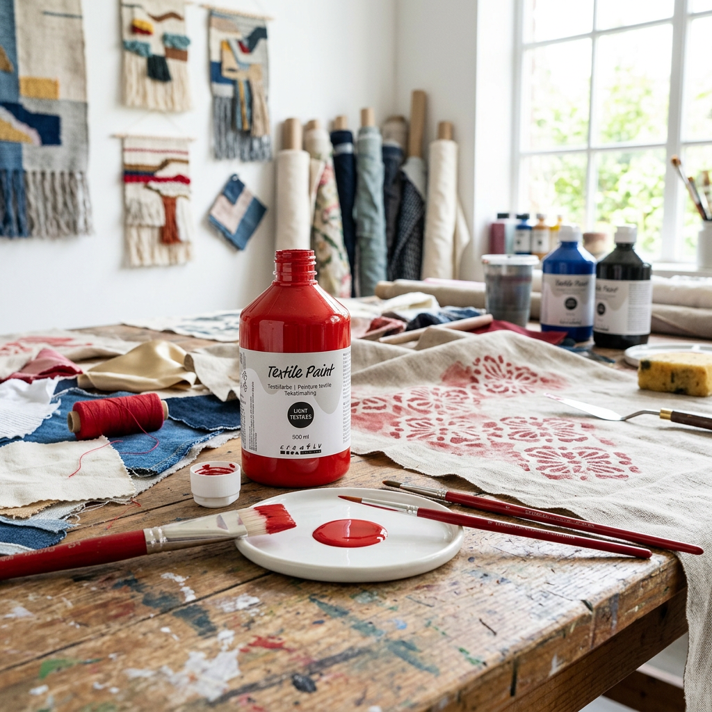 Barva na textil CREATIV 500 ml ČERVENÁ