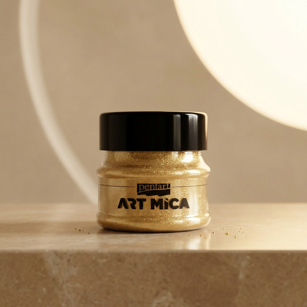 Minerální prášek ART MICA PENTART 9 g TŘPYTIVÁ ZLATÁ