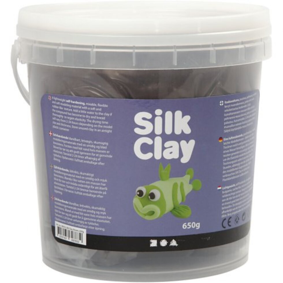 Samotvrdnoucí modelovací lehká hmota Silk Clay HNĚDÁ 650 g