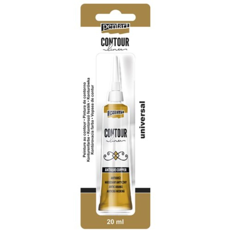 Konturovací liner metalický PENTART 20 ml ANTICKÁ MĚDĚNÁ