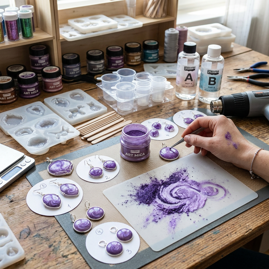 Minerální prášek ART MICA PENTART 9 g PURPUROVÁ