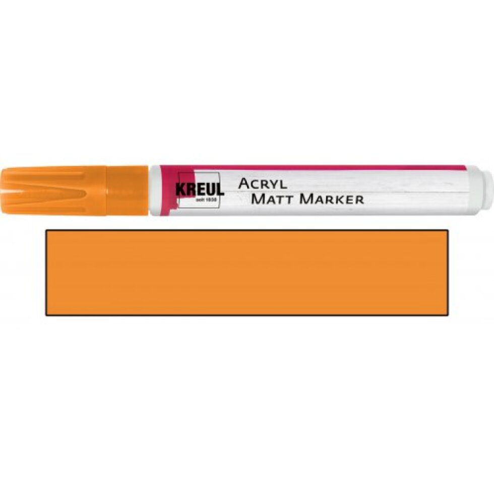 Akrylový fix matný KREUL medium ORANŽOVÁ
