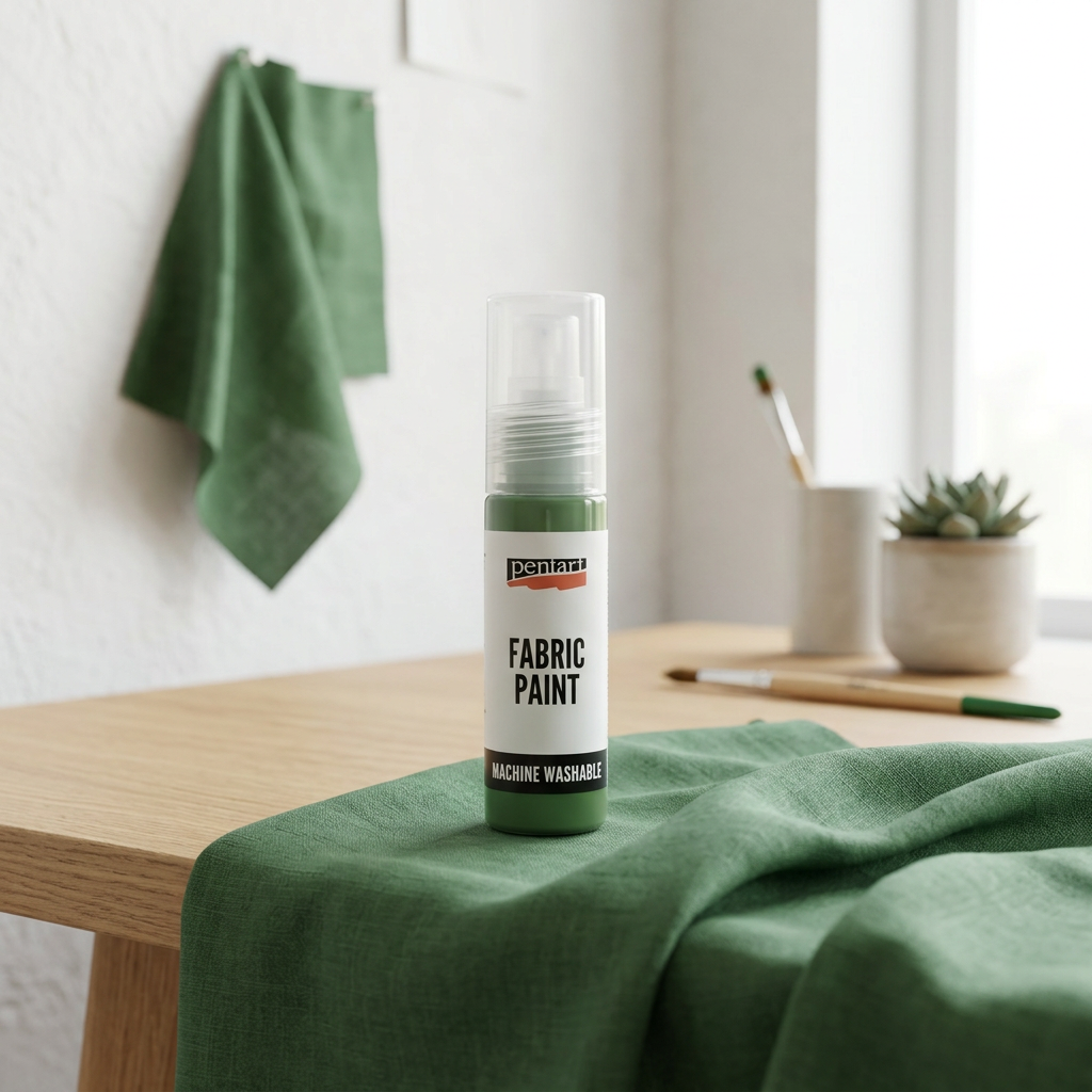 Barva na světlý a tmavý textil PENTART 20 ml BOROVICOVÁ ZELENÁ