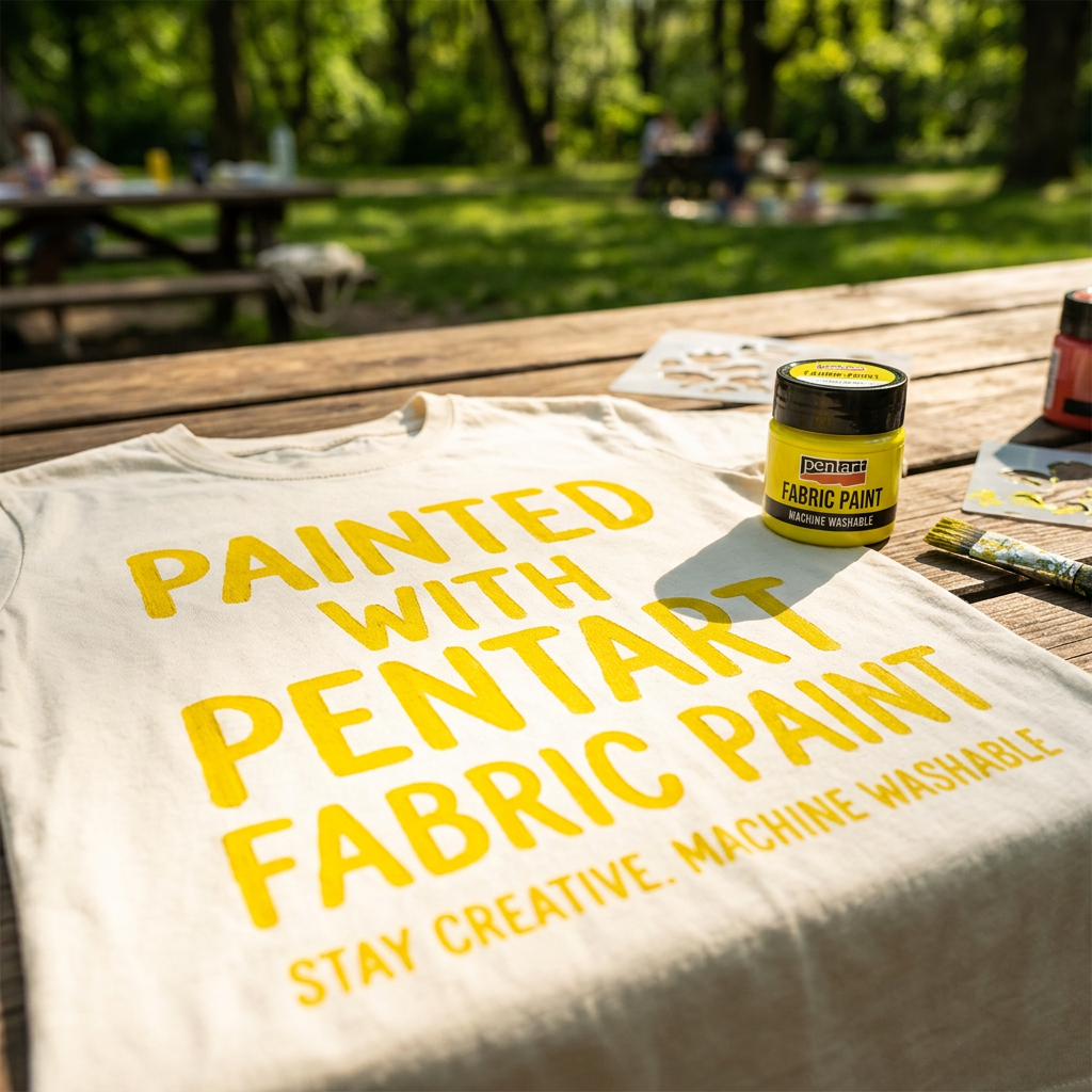 Barva na světlý a tmavý textil PENTART 50 ml ŽLUTÁ