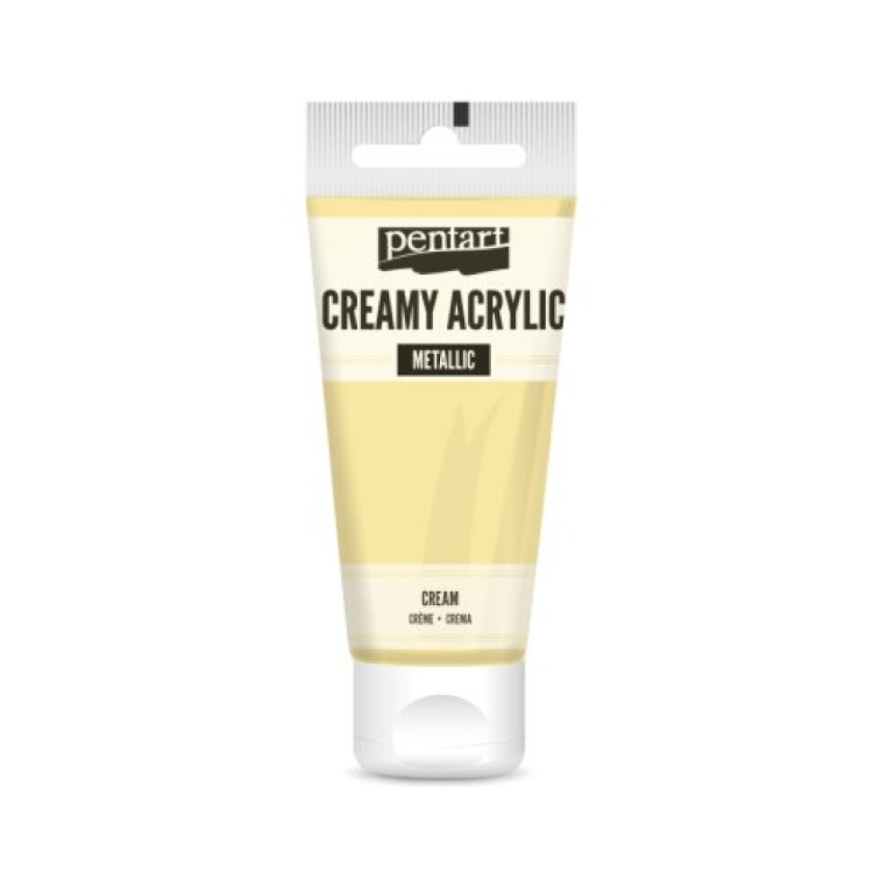 Krémová akrylová barva pololesklá PENTART 60 ml KRÉMOVÁ