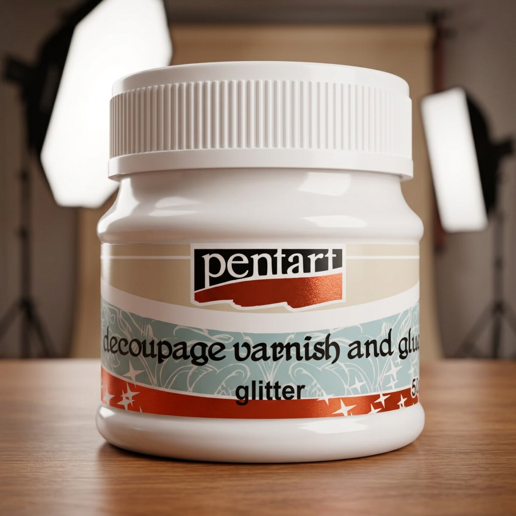 Lepidlový lak na decoupage Glitter PENTART 50 ml