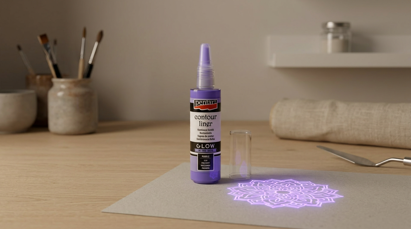 Konturovací liner svítící ve tmě PENTART 20 ml FIALOVÁ