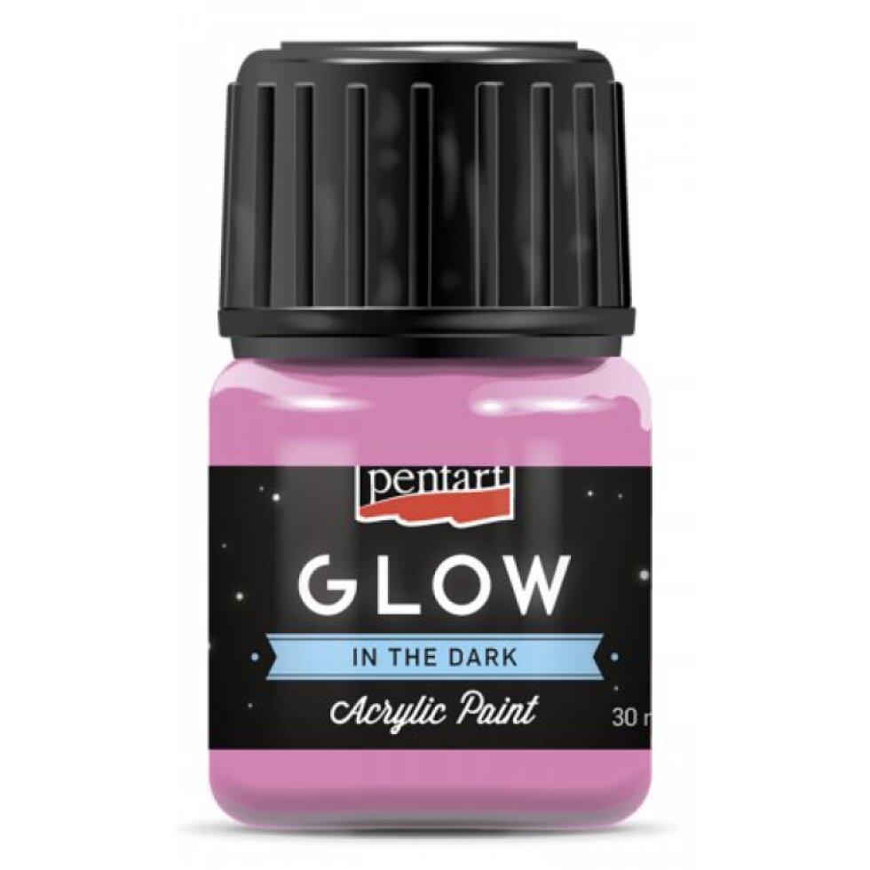 Akrylová barva svítící ve tmě PENTART 30 ml RŮŽOVÁ