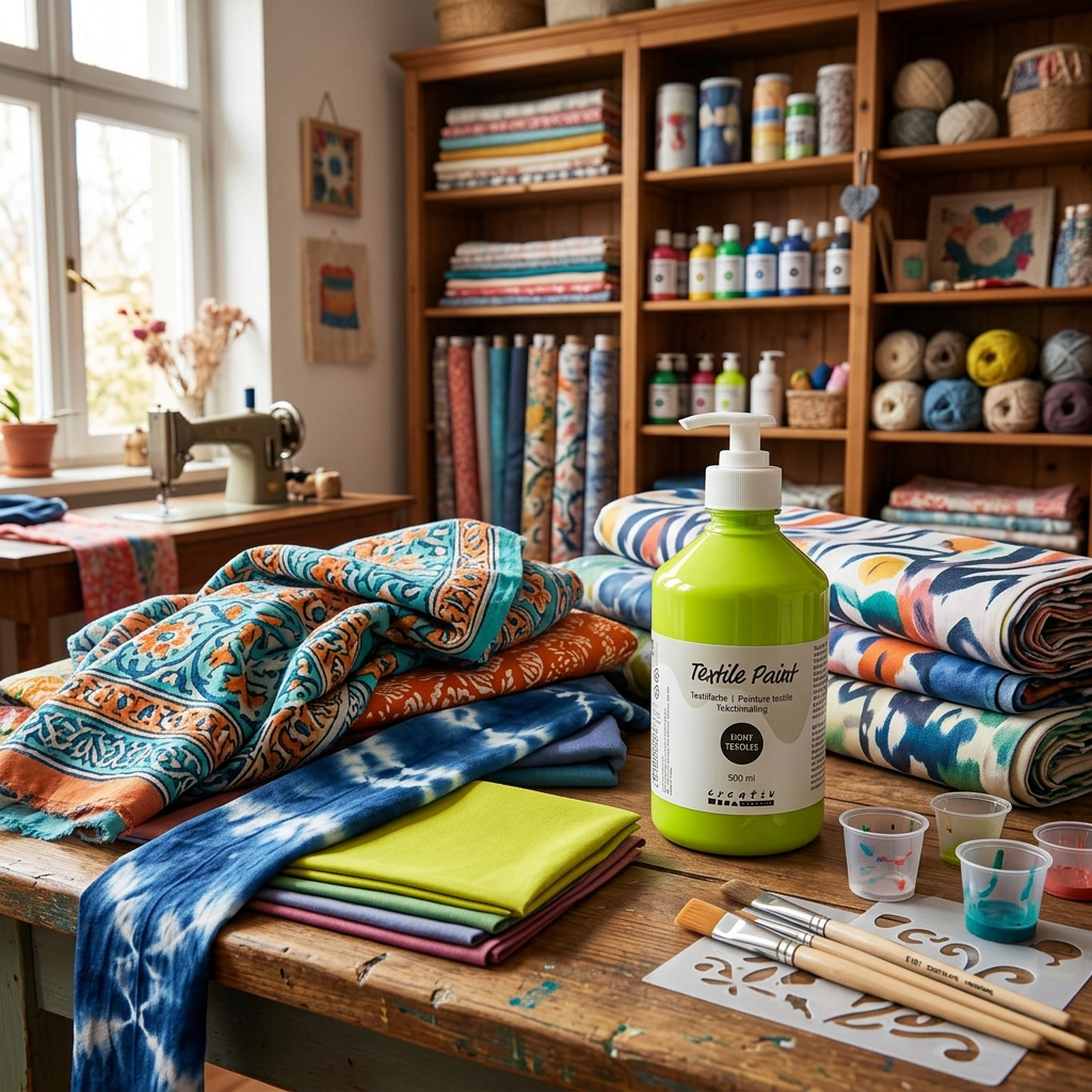 Barva na textil CREATIVE 500 ml NEONOVÁ ZELENÁ