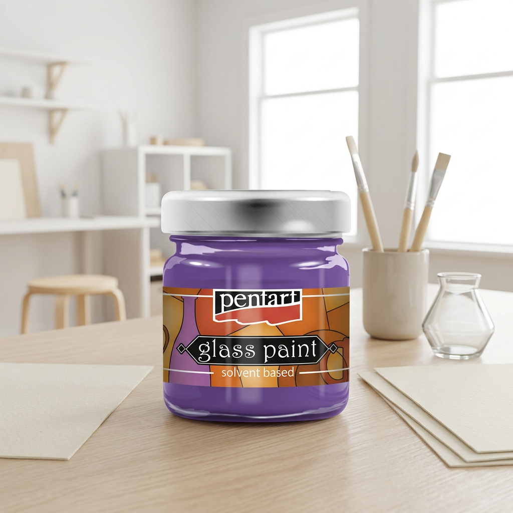 Barva na sklo nevypalovací PENTART 30 ml PURPUROVÁ