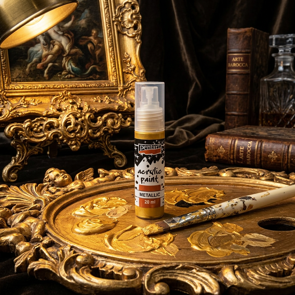 Akrylová barva metalická PENTART 20 ml BAROKNÍ ZLATÁ