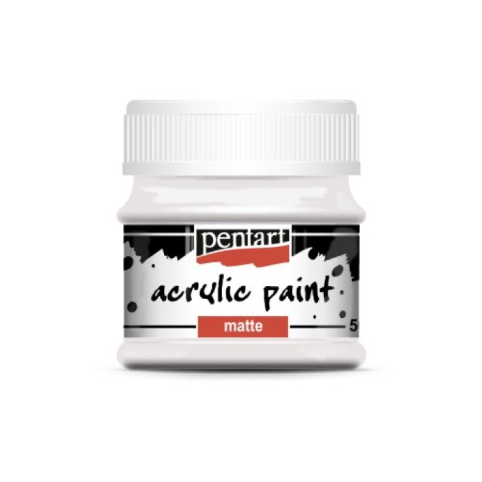 Akrylová barva matná PENTART 50 ml KRÉMOVÁ BÍLÁ