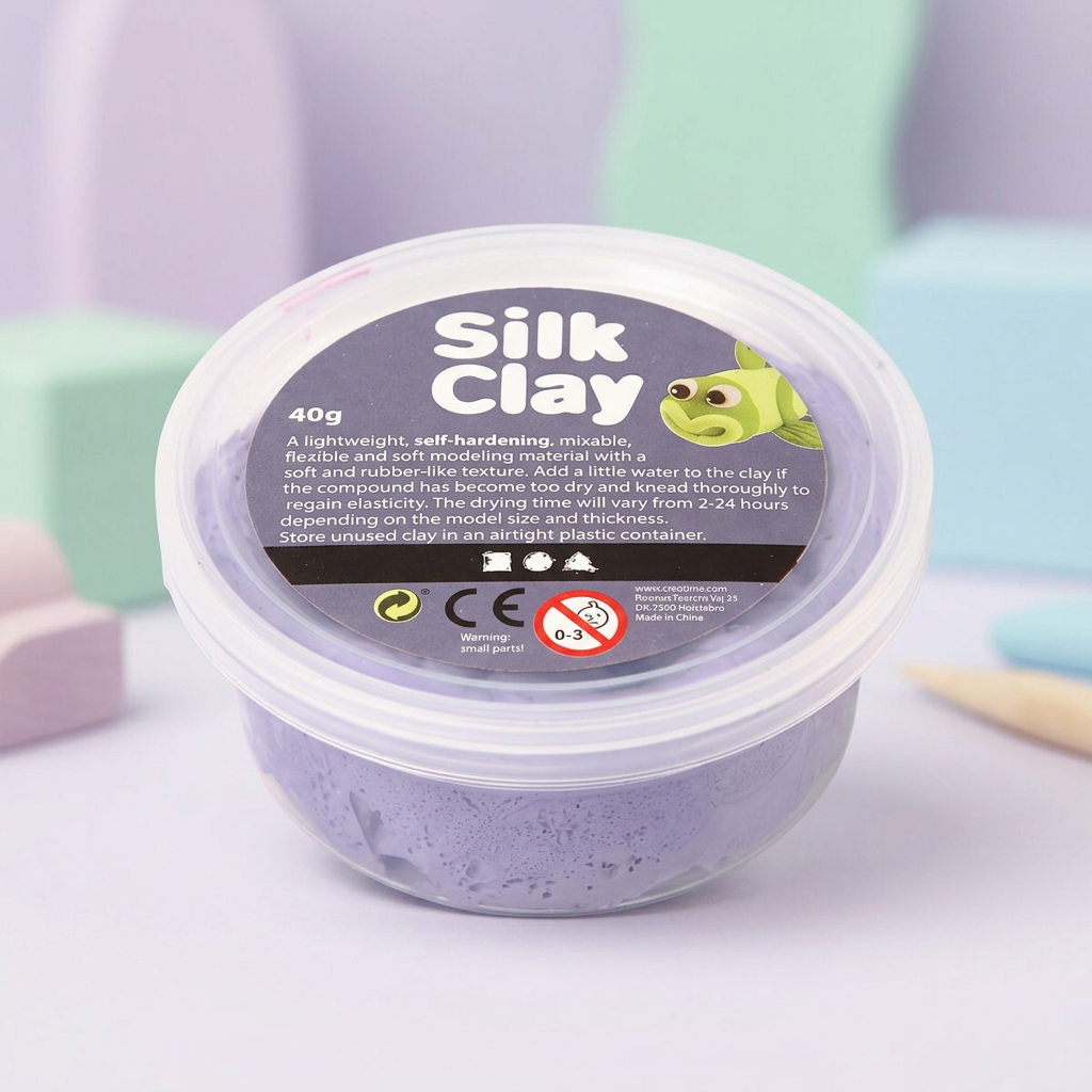 Samotvrdnoucí modelovací lehká hmota Silk Clay 40g FIALOVÁ