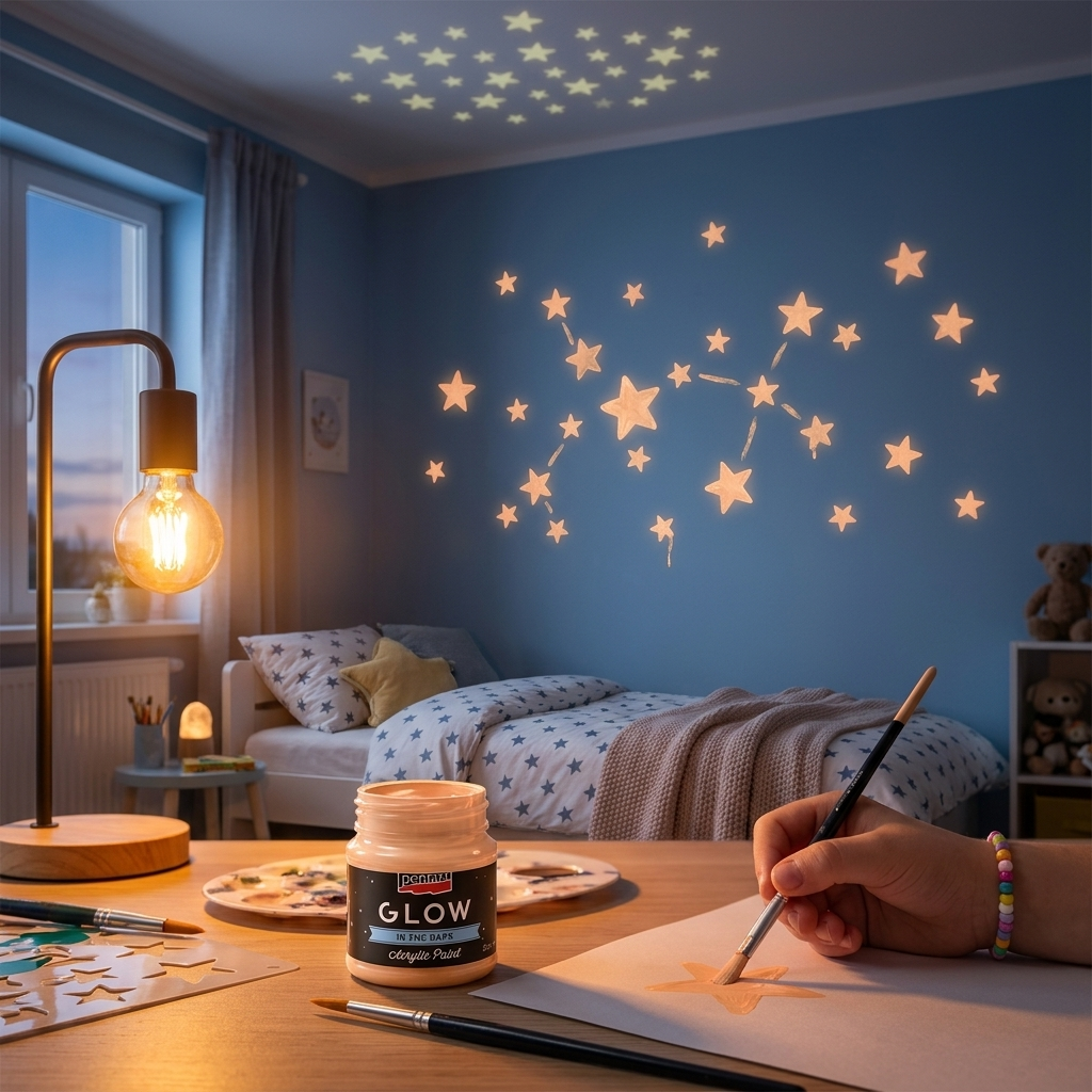 Akrylová barva svítící ve tmě PENTART 30 ml ORANŽOVÁ