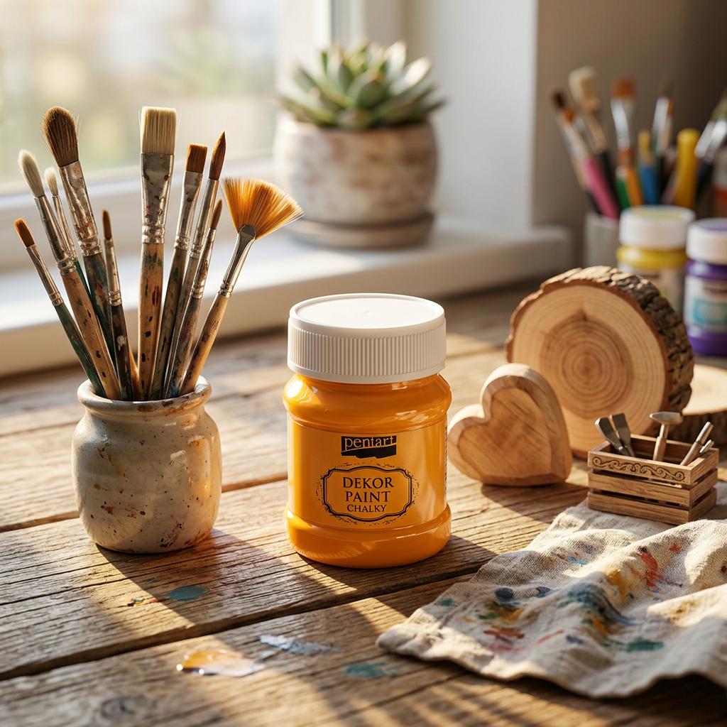 Křídová a dekorační barva PENTART 230 ml ORANŽOVÁ