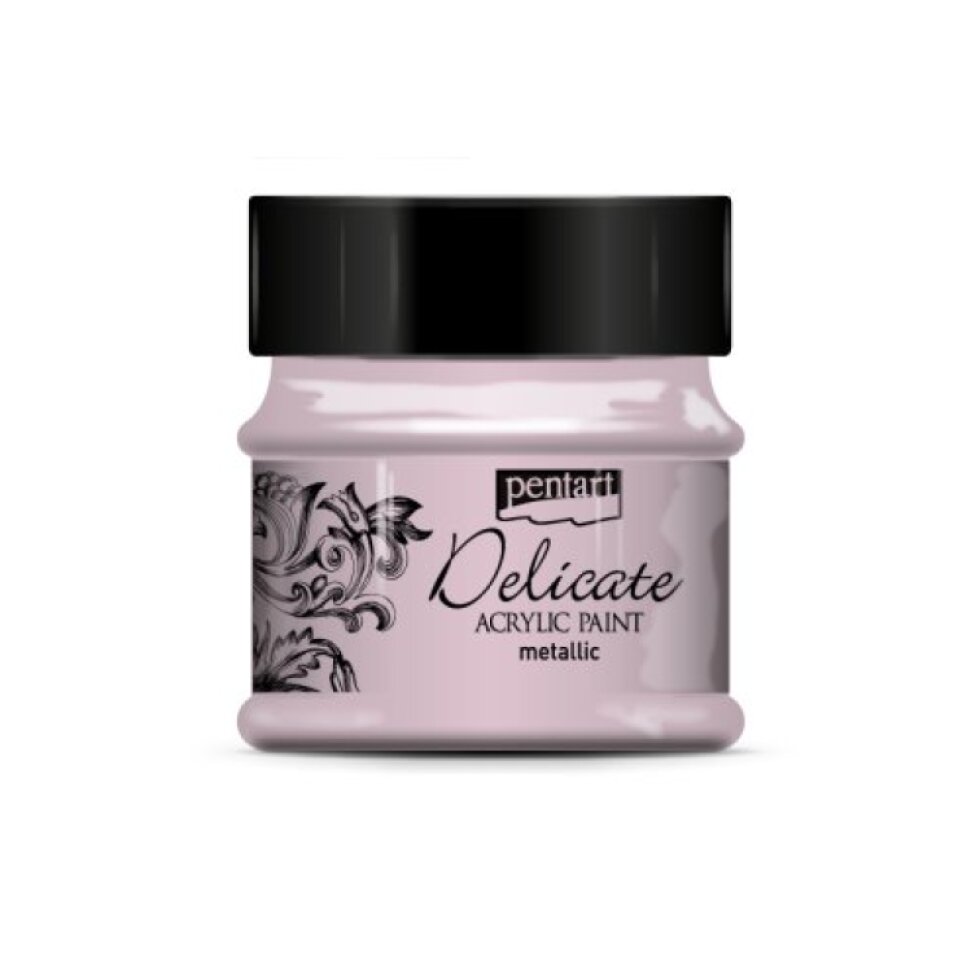 Akrylová barva delikátní metalická PENTART 50 ml PURPUROVÁ STŘÍBRNÁ