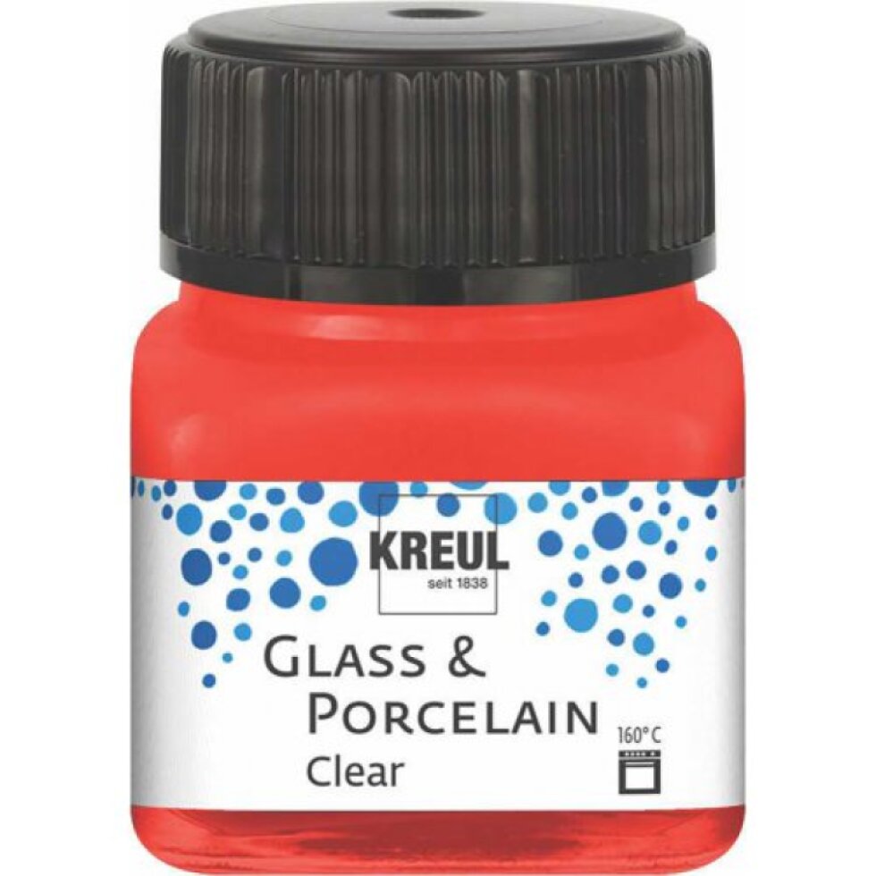 Sada barev na sklo a porcelán KREUL CLEAR 6 x 20 ml