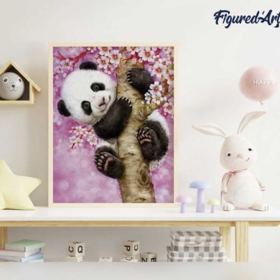 Malování podle čísel - BABY PANDA bez rámu 40 x 50 cm