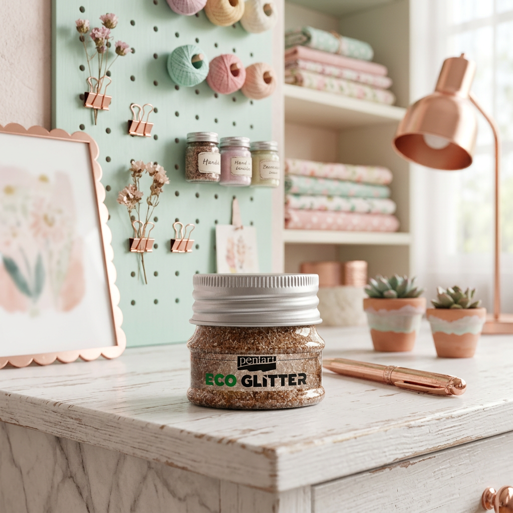 Eko Glitter PENTART 15 g FINE RŮŽOVO ZLATÁ