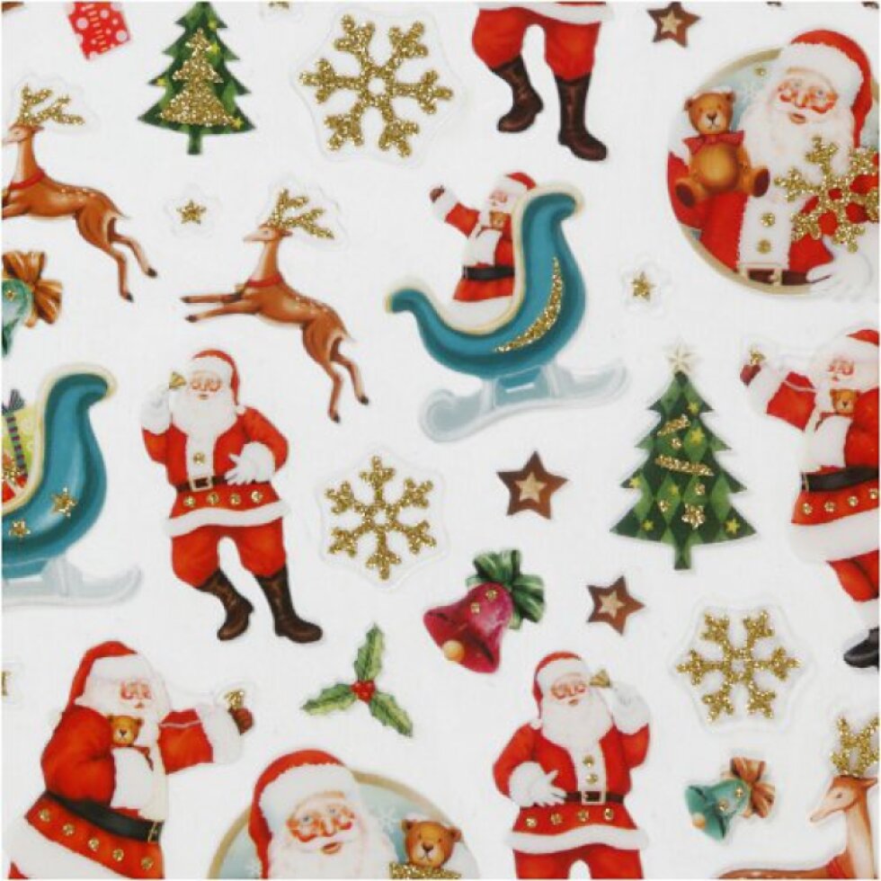 Samolepky - MERRY CHRISTMAS, 1 list