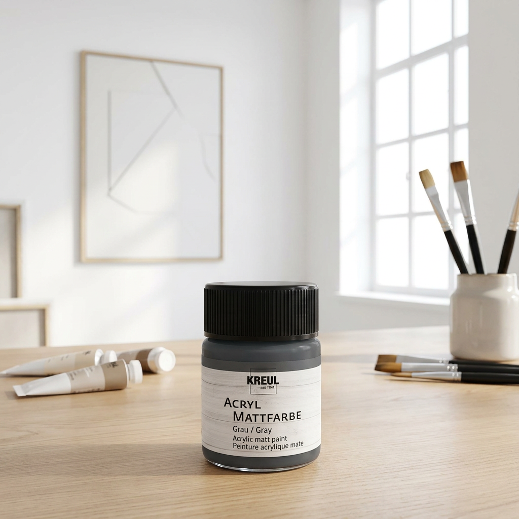 Akrylová barva matná KREUL 50 ml GRAFITOVÁ ŠEDÁ