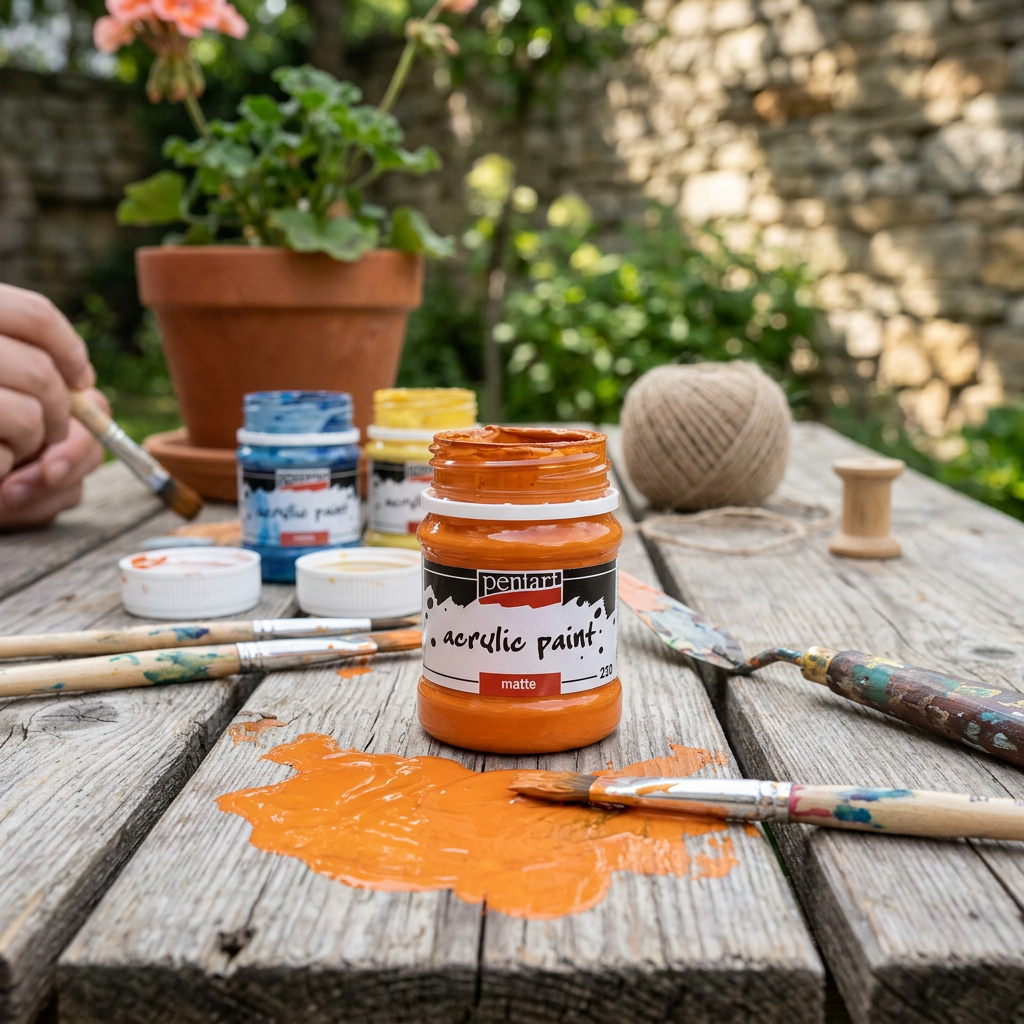 Akrylová barva matná PENTART 230 ml ORANŽOVÁ