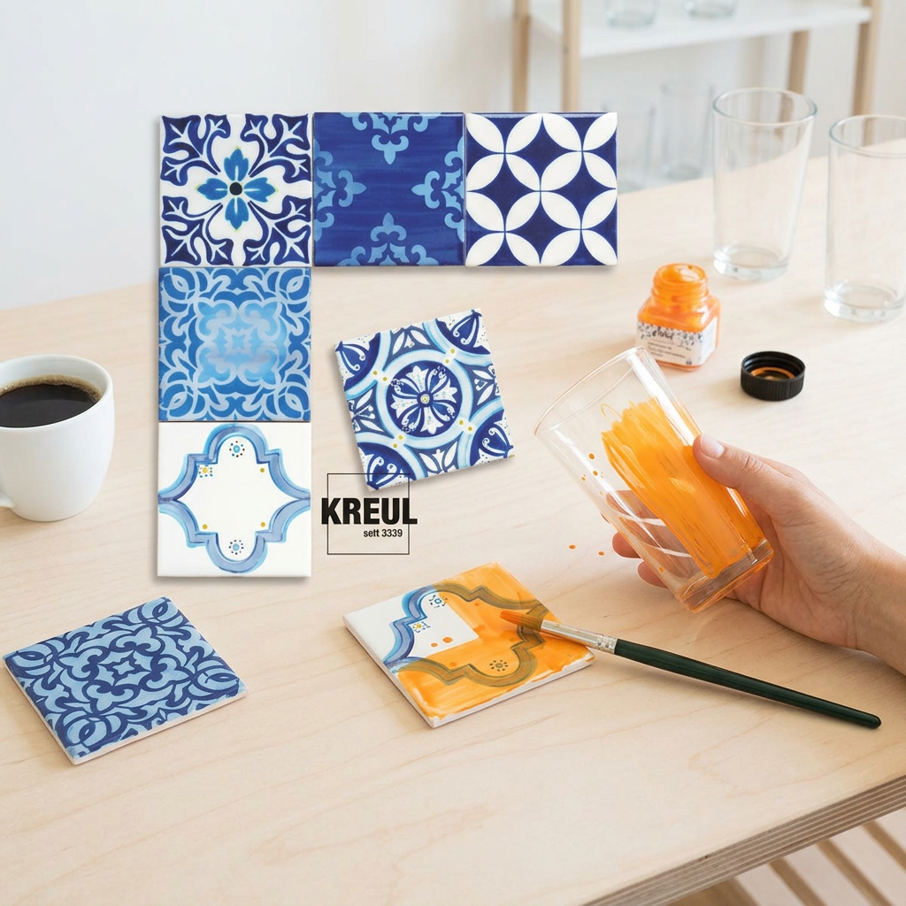 Barva na sklo a porcelán KREUL clear 20 ml ORANŽOVÁ