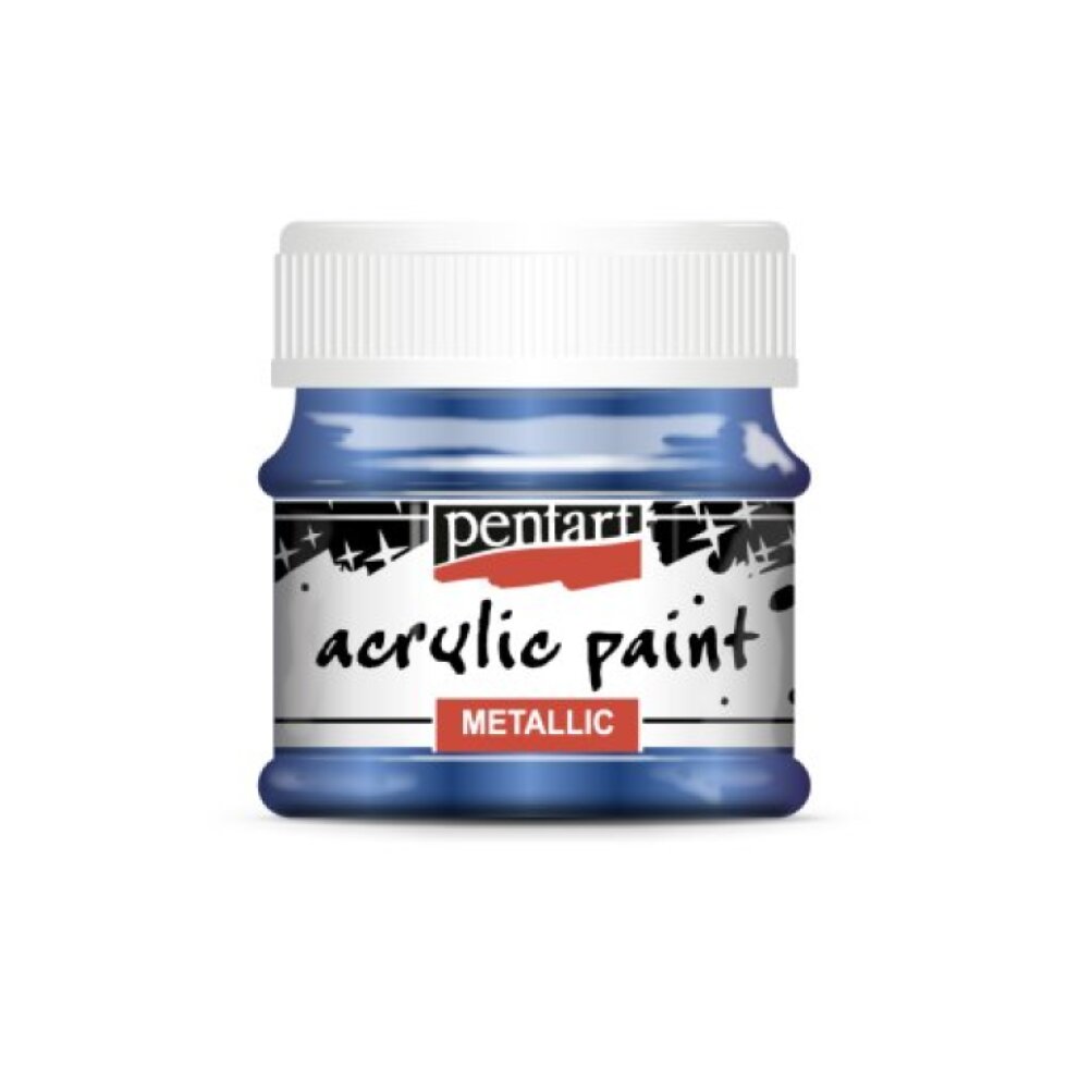 Akrylová barva metalická PENTART 50 ml KOBALTOVÁ MODRÁ