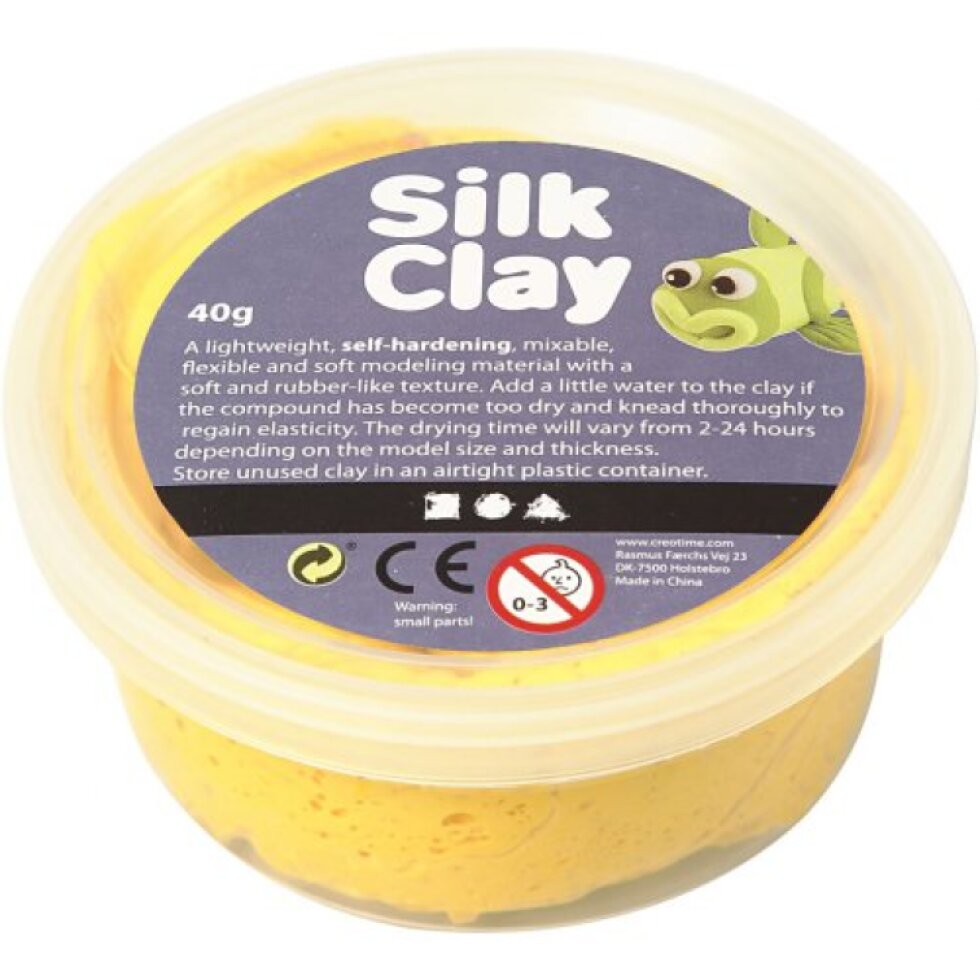 Samotvrdnoucí modelovací lehká hmota Silk Clay 40g ŽLUTÁ